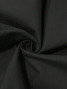 Kemeja Katun Kasual Pria, Warna Polos, Nyaman, Banyak Saku, Gaya Vintage, Cocok untuk Pemakaian Sehari-hari, Musim Semi/Musim Gugur, Atasan Lengan Panjang - Hitam - View 10