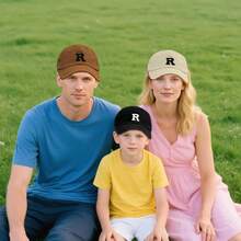 ASVEL Gorra de bisbol, Sombrero para el Sol, 2 PCS Gorra Ajustable con R Bordad, Gorra Deportiva Unsex, para Correr y Actividades al Aire Libre - 3 piezas Negro+Beige+Marrón - Ver 2