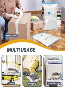 Vakuum-Aufbewahrungsbeutel, kompatibel mit jedem Staubsauger, zum Aufbewahren von Kleidung und Bettwäsche, platzsparend, staubfrei, feuchtigkeitsgeschützt, Kleiderschrank-Organisation und Aufbewahrung Kleidungsorganisator Schlafzimmer - Verschiedenfarbig - Übersicht 6