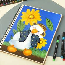 Caja de regalo negra con 12/24/36/48/60/80 colores de rotuladores de punta blanda de acrílico para arte y colorear de niños, con colores superpuestos que no se filtran a través del papel y son lavables, también adecuados para pintura cerámica.