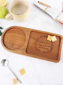 1pc Customized Wooden Tea & Cookie Tray, Coaster, Vintage Coffee Cup Mat, Tray, Tea & Cookie Pad, Wooden Coffee Serving Board, Anniversary Gift, Wedding Gift, Engraved Wooden Board, Tea & Coffee Lover Gift, Christmas, New Year, Thanksgiving Gift