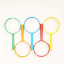 Plastic Handheld Magnifying Glass, Mini Magnifier For Science Class, Outdoor Observation, Party Fun Tool, Suitable For Decoration, Christmas Decoration