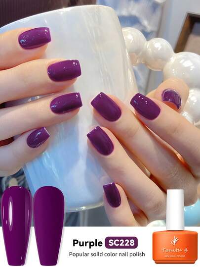 Tonitu g. Tonitu G 7ml Gel Nail Polish – Purple Lime Green Soak-Off, UV/LED Curing, Semi-Permanent Gel Polish For Autumn And Winter Manicure At Home Salon & Nail Art, Gift For Women