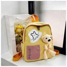 Women's Backpack Random Shipment Model Small Girl With Teddy Bear Decoration Cute Casual Backpack - 黃色 - 查看 5