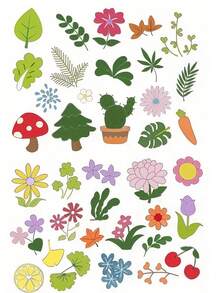 Colorful Printed Water-Soluble Fabric Flowers Pattern Embroidery Stabilizer Embroidery Set For Handmade Embroidery Clothes, Pants, Hats, Bags DIY Decoration Set