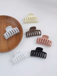 6pcs Matte Solid Color 4.5CM Hair Clips, Versatile For Casual, Party, Commute, Suitable For Thin Hair, Fixing Ponytail And Updo Fall Fashion Women Hair Clip Autumn Hair Accessories Elegant Hair Claw Claw Clips Hair Clutch Clips For Hair Winter For Vacation Outfits Woman