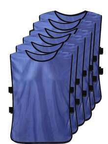 6 Pack Scrimmage Team Practice Vests Pinnies Jerseys Train Vest For Adult Sport Basketball Soccer Football,Set Of 6 Practice Vests Pennies For Sports Youth, And Scrimmage Vests