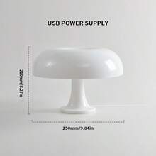 1个现代LED蘑菇形台灯 - USB接口，橙色/白色/天蓝色，高品质ABS灯体设计，三色调光，无级调光 - 适用于卧室、客厅和酒店装饰，装饰性台灯 - 彩色 - 查看 15