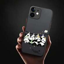 Patrón de arte de oso de dibujos animados compatible con Apple 16 15 14 13 12 XR XS Pro Plus funda protectora de TPU suave transparente mate - Colores mixtos - Ver 3