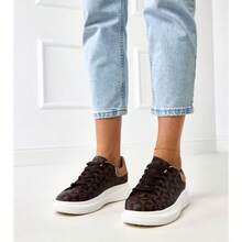 Eriksen Turquoise Platform Sneakers With Pink Insert - Brown - View 1