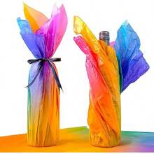 20 Sheets Red Purple Green Blue Gradient Tissue Paper Bulk,20"X 14",Gradient Tissue Paper For Gift Bags Crafts Baby Shower Birthday Weddings Thanksgiving Christmas (Color Random)