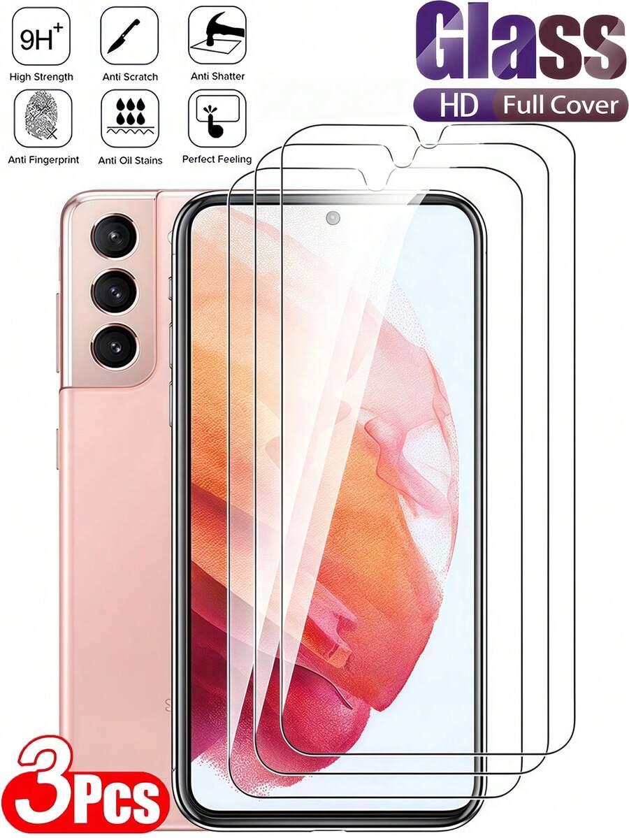 3 miếng phim kính cường lực HD bảo vệ màn hình điện thoại tương thích với Samsung Galaxy/tương thích với iPhone 17/tương thích với /Redmi Phim bảo vệ chống cháy nổ và chống trầy xước 9H Thiết yếu bảo vệ màn hình, sử dụng hàng ngày, văn phòng, phụ kiện điện thoại gia đình chống nước chống sốc chống rơi