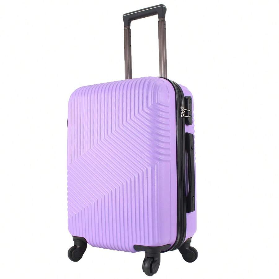 Maleta Avión Equipaje de Mano Viaje Trolley Cab ABS Rígida 4 Ruedas Maleta de Cabina Rígida with Telescópica ASA 55x35x20CM España 48-27 horas en llegar - Morado - Ver 1