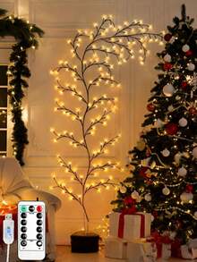 1pc 96 LED Flexible Willow Twig Vine Light - USB Powered, Bendable Birch Tree Lights, 8 Modes, Vine Decor Lights, Indoor Atmosphere Lighting, Easy Wall-Mounted Design, Warm/Multi-Color, Perfect Gift For Living Room, Party, Holiday, Birthday, Home, Bedroom, Wedding, New Year, Christmas, Halloween, Thanksgiving