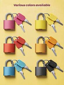 1pc/10pcs Mini Colorful Padlocks With Keys, Zinc Alloy Body And Plastic Shell, Suitable For Luggage, Backpacks, Gym Lockers, Travel Bags, Classrooms, And Other Storage Purposes