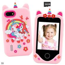 儿童双摄像头智能手机玩具，趣味游戏和音乐播放器，适合3-12岁男孩女孩的教育性圣诞节和生日礼物 - 彩色 - 查看 14