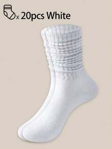 40双/30双/24双男女通用舒适运动袜，适合运动和训练，女士长袜，休闲和商务装，抗菌，柔软，黑白，防臭，吸湿排汗，柔软轻便，适合秋冬，20双/10双/8双/6双/4双/2双 - 彩色 - 查看 43