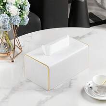 Luxury Tissue Box Minimalist Design Living Room Office Dining Table Home Decor Aesthetic Storage Holder Napkin Dispenser Elegant Organizer Contemporary Style Functional Decoration Bedroom Bathroom Kitchen Counter Stylish Modern Sleek Professional Premium Quality Chic Tabletop Display Practical Organizational Solution Sophisticated Interior Design Accent Piece Versatile Home Accessory - Multicolor - View 1