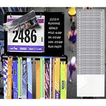 Yarlung 50 Pack Race Bib Display Vinyl Protector Sheets, Running Race Bib Holder Sleeves Runners Players Athletes, Medals Hanger Display