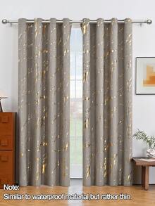 100% Blackout Curtains 84 Inch Length 2 Panels Set Marble Designs Printed Drapes Thermal Curtains For Bedroom With Black Liner Sound Proof Curtains - Solid Color - View 10