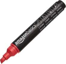 Basics Marcadores de Tiza de Punta Reversible Bala\/Cincel, Punta Fina, Paquete de 8, Colores Brillantes - Colores brillantes - Ver 8