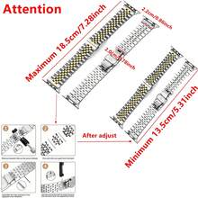 1pc Unisex Stainless Steel Business Metal Replacement Watch Band Compatible With 38/40/41/42/44/45/49mm Apple Watch Ultra/SE/Series 9/8/7/6/5/4/3/2/1 46mm 42mm - Silver - View 3