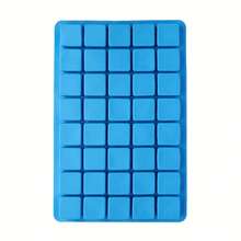 1 件 40 腔方形硅胶模具，迷你立方体硅胶模具，适用于巧克力、硬糖、冰块、软糖 - 綠色 - 查看 13