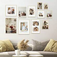 2/3pcs 12x16in/30x40cm Gold Aluminum Alloy Photo Frames, A3/A4 Modern Home Decor Art Frames, Minimalist Stylish Gold Aluminum Alloy Decorative Frames - Gold - View 6
