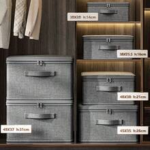 1 hộp đựng quần áo gấp gọn bằng vải, giỏ đựng đồ gia dụng cho tủ quần áo, quần áo, chăn, hộp đựng nhiều lớp có tay cầm (kích thước S có tay cầm ở 2 mặt, kích thước khác có tay cầm ở 3 mặt) - Nhiều màu - Xem 10
