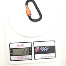 1/5 Peças Cores Aleatórias Mosquetão em Forma de D com Trava para Camping, Caminhada e Aventuras ao Ar Livre - 8cm de Alumínio com Design Elegante de Argola em D