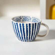 1 件时尚陶瓷杯，家庭主妇牛奶杯，家庭/办公室早餐杯，女士咖啡杯 - 彩色 - 查看 11