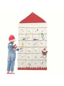 1个圣诞倒计时日历，附赠24个收纳袋，可悬挂于卧室，用作卧室装饰收纳袋，是家居整理收纳用品、卧室配件、家居装饰、圣诞装饰、冬季圣诞装饰、圣诞礼物等的理想之选。 - 彩色 - 查看 6