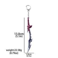 1 pezzo Portachiavi modello in metallo dell'arma Kasaka's Poison Knife del personaggio Sung Jin-Woo dell'anime Solo Leveling, regalo da collezione per gli amici fan
