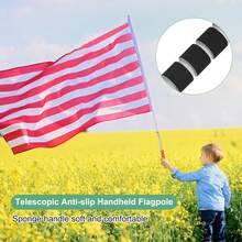 Telescopic Handheld Flagpoles, Telescopic Flag Pole With Clips Portable Stainless Steel Flag Pole For OutsideFlag Pole