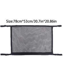 1 pieza Red de almacenamiento para techo de coche, bolsa organizadora de carga de doble capa ajustable, adecuada para camiones, campamentos, viajes por carretera, cochecitos