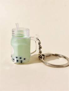 1pc Creative Faux Pearl Bubble Tea Keychain, Cute Personalized Keyring Bag Charm, Party Small Gift Halloween Accessories Teachers Day Bag Accessories Lanyards With Id Holder Car Accessories Bag Charms Car Accessories Friend Sister Gift Ideas - Coffee Brown - View 19