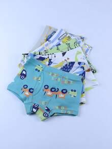 6 Pieces Boys Soft Cotton Toddler Dinosaur Underwear Children Truck Panties