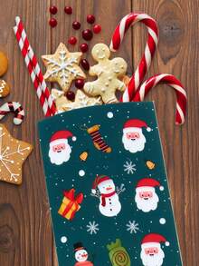 25/50/100 Stück Weihnachtsgeschenktüten mit goldenem Band, Weihnachtsmann Süßigkeitentüten, Schneemann Weihnachtsmann Geschenkverpackungstüten, Schneemann Weihnachtsgeschenkverpackung, Cellophan Süßigkeitentüten, Weihnachtsparty Geschenke, Weihnachtsparty Zubehör, Plätzchen Backverpackungstüten, Weihnachtsdekoration, Weihnachtsgeschenke, Dekoration, 2026 Neujahr