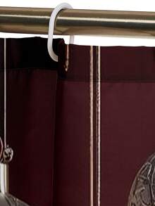 1 pieza/4 piezas Caja de regalo con bola de adorno de Navidad de lujo con tema plateado, decoración del hogar y del baño para Año Nuevo, cortina de ducha con 12 ganchos, alfombra de baño, alfombrilla en forma de U para el inodoro, tapa del inodoro, partición de baño, accesorios de baño, decoración de baño