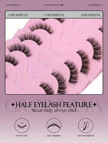 9 Pairs Half Lashes Band Eyelashes Eye False Eyelashes Short Soft 3d Faux Mink Eyelashes Soft Natural Makeup (BP02) Strip Lashes,Lashes,Eyelashes,Lashes - màu đen - Xem 4