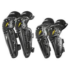 Set de Rodilleras y Coderas Ajustables para Motocicleta y Bicicleta: 1 Par de Rodilleras + 1 Par de Coderas de Tipo Reflexivo, Diseñadas Específicamente para Motociclistas, Carreras de Motocross y Ciclismo - 1 par de rodilleras + 1 par de coderas - Ver 3