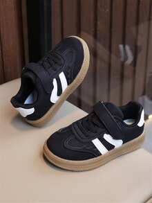 儿童运动鞋新款男童百搭防滑幼儿和小孩鞋运动鞋软底大童训练鞋 - 黑色 - 查看 2