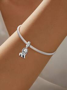 1PC 925 Sterling Silver Fashionable Leaning Tower Of Pisa Beads Charms Fit For Women Bracelets Bangles DIY Jewelry Making And Daily Outfit Matching Jewelry Decoration For Girls