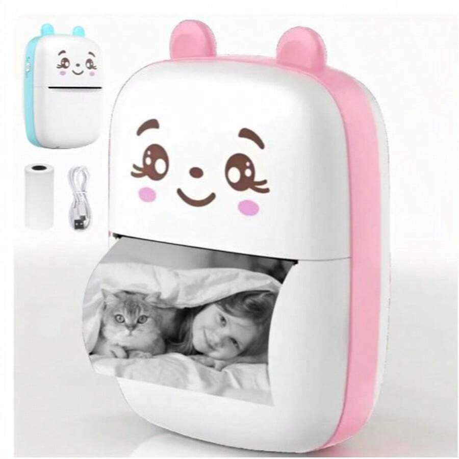 WJ116 Portable Wireless Bluetooth Thermal Printer Battery Powered Mini Printer - 1 ROSA+5 BOBINA ADESIVO - 查看 1