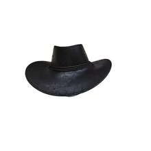 1 pieza Sombrero de vaquero de PU agrietado, material de PU suave, unisex para Halloween, vuelta al colegio, uso diario, viajes, vacaciones, celebraciones y actividades al aire libre