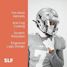 - Visera para casco de ftbol profesional, para cascos juveniles y adultos, incluye clips para visera - Transparente - Ver 6