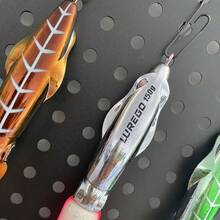 Biển Câu cá  Mạ Bạch tuộc Sáng Mực ống Giường đôi tiêu chuẩn Cái móc Chì Mồi câu cá Sắt Đĩa - màu nâu - Xem 6