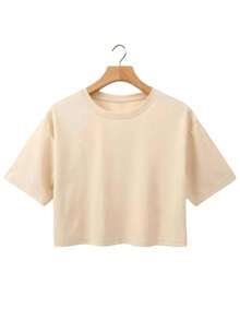 Kit 3 Cropped Basic Women's T-Shirt In Cotton - Multicolor - Ver 7