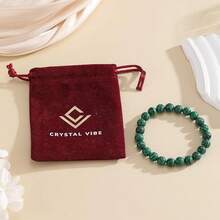 Vibe Green Jade Bracelet - Healing Wealth Bracelet - Jade Beaded Bracelet Women Men - Bring Good Luck Prosperity And Emotional Balance - Adjustable Size - 孔雀石 - 查看 4