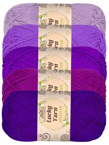 5 件/套 250 克优质图案腈纶纱线套装，每件 50 克 - 柔软，适合 DIY 针织和钩编项目，用于围巾、帽子、手套、毛毯、手工艺品、秋冬